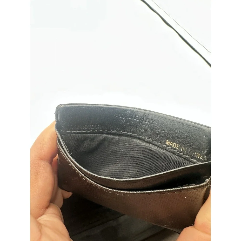Burberry‎ check-pattern clip card holder / wallet